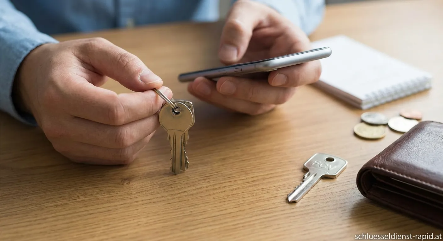 FCV Schlüssel und Sicherungskarte auf einem Tisch