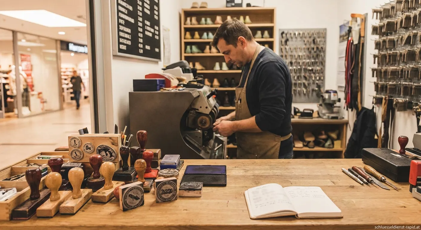 Mister Minit Stempel Sortiment und Anfertigung