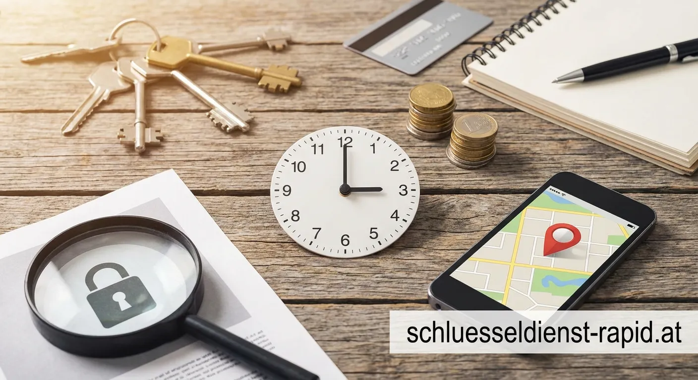 Handwerker vom Notdienst Schlüsseldienst arbeitet am Türschloss