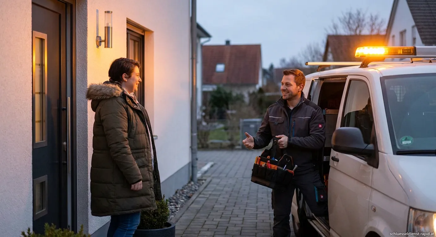 Notfall Schlüsseldienst öffnet Wohnungstür bei Aussperrung