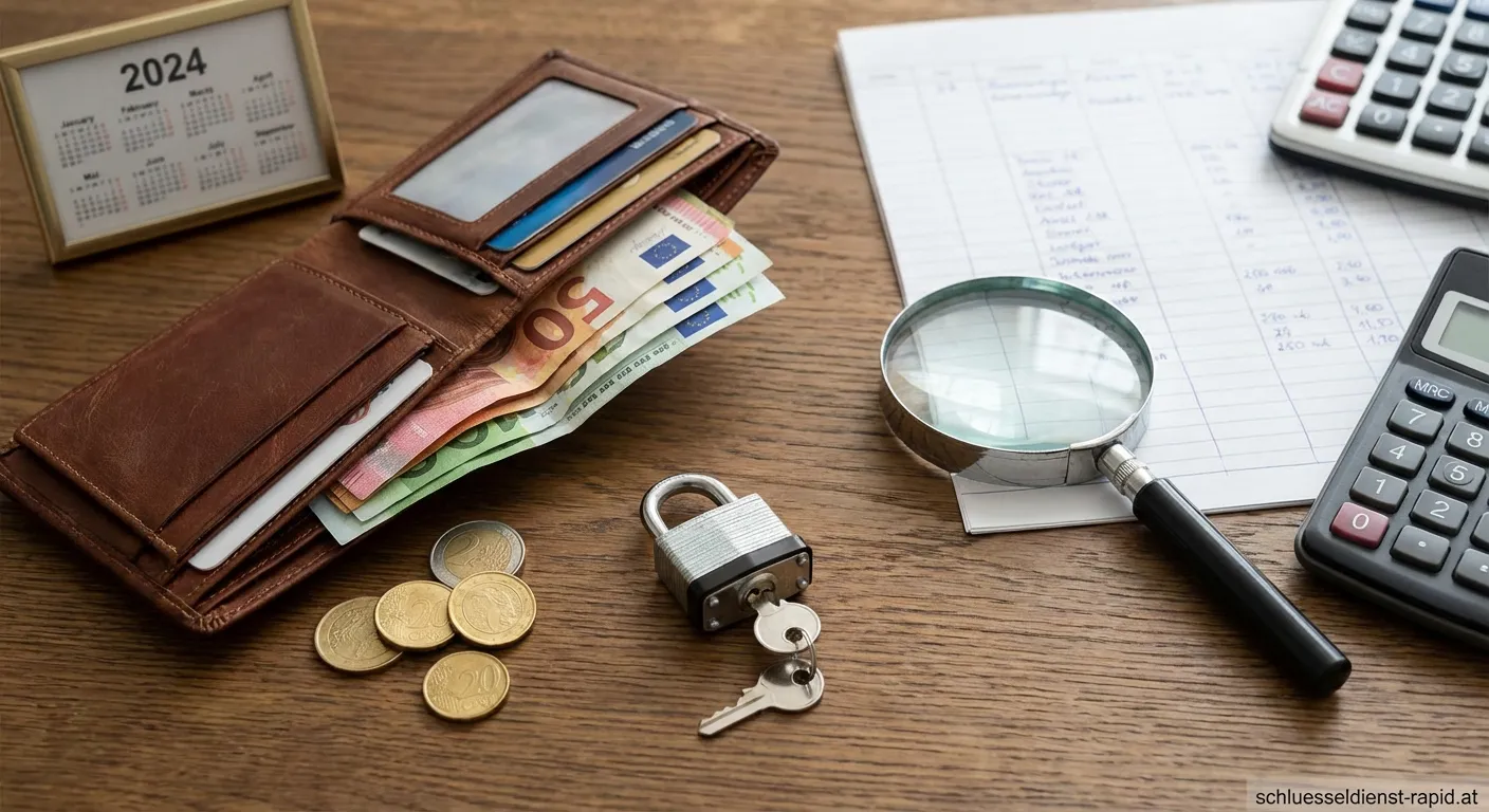 Schlüsseldienst Monteur öffnet eine Wohnungstür mit Spezialwerkzeug