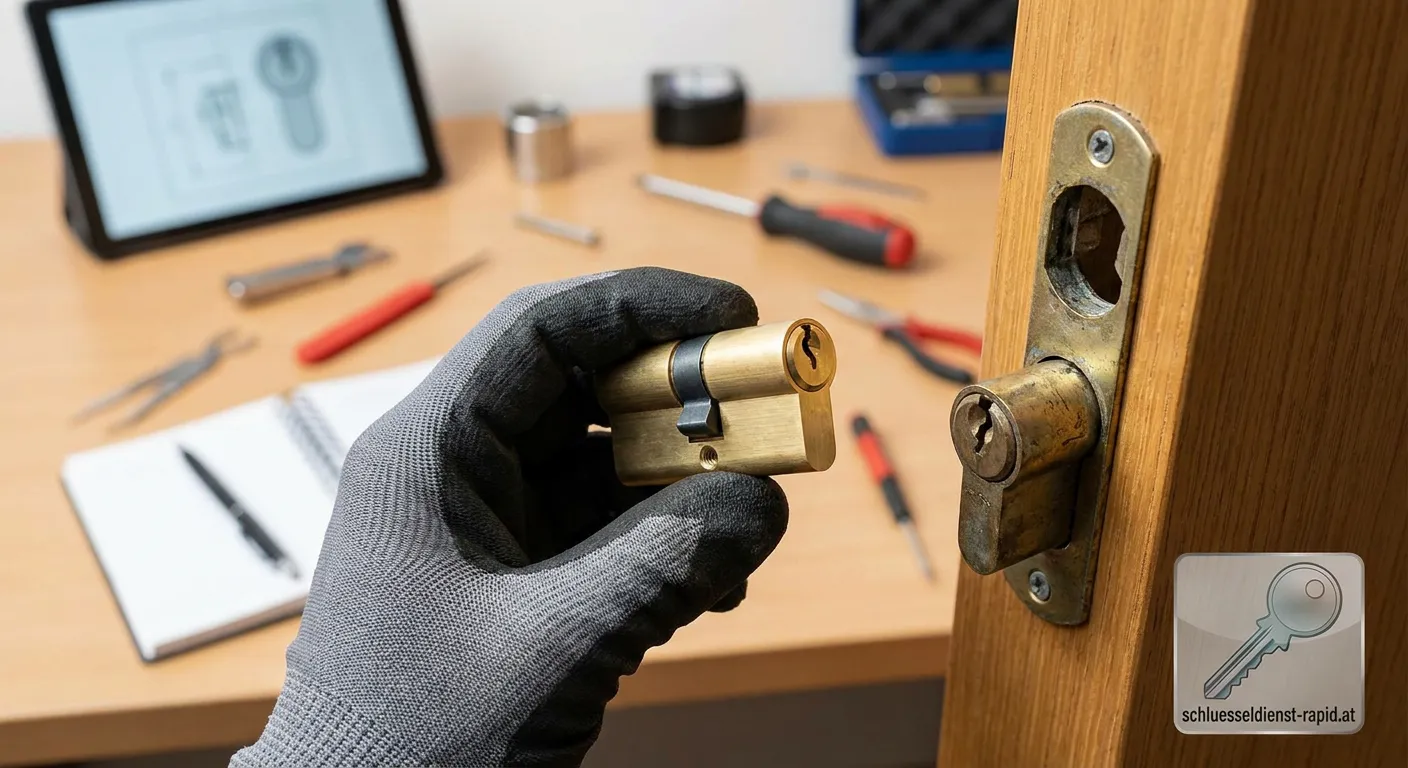 Professioneller Austausch eines Türschlosses mit Schraubendreher