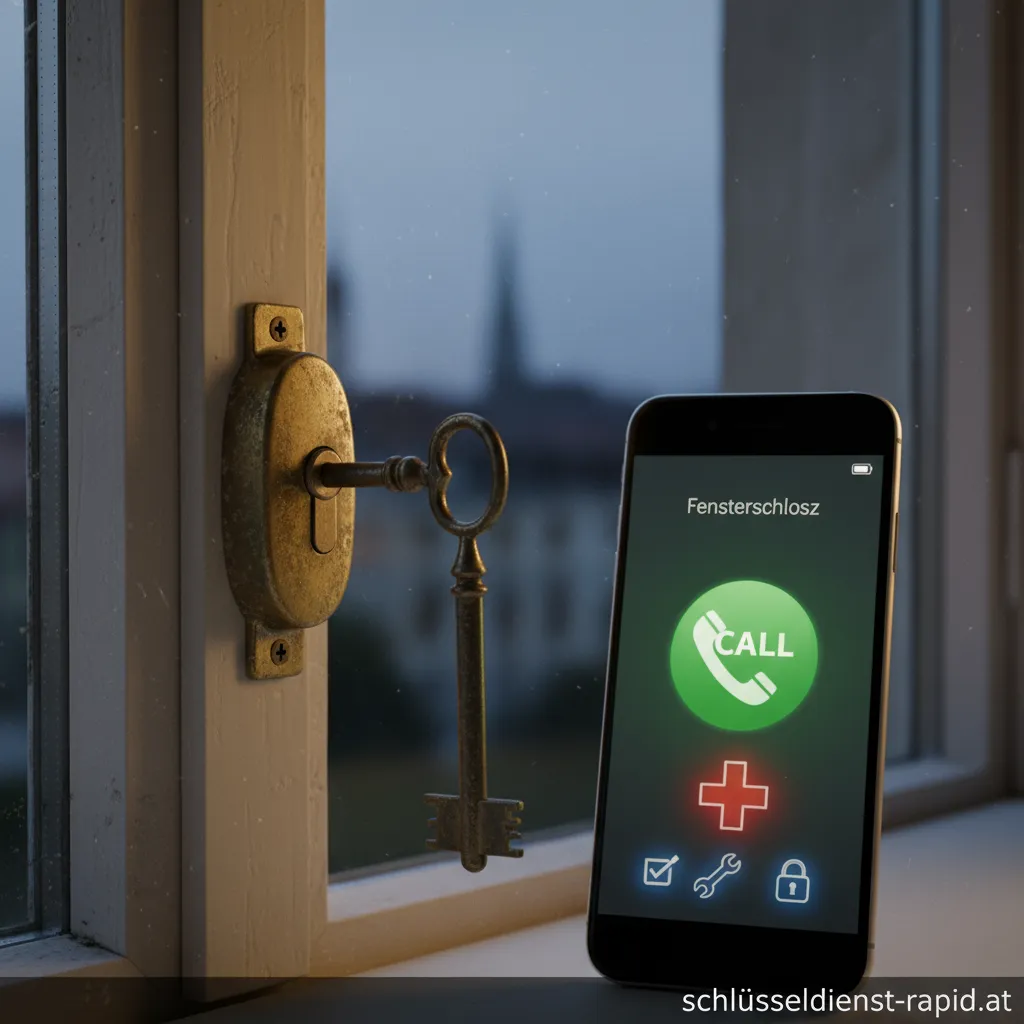 Defektes Fensterschloss wird von einem Fachmann des Schlüssel Notdienstes geöffnet