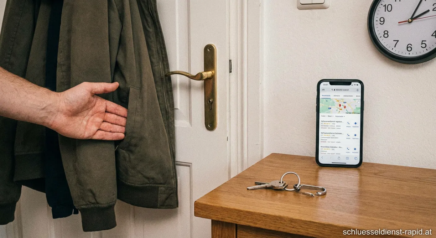Schlüsseldienst öffnet Tür nach verlorenem Schlüssel