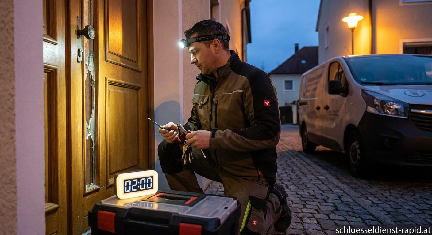 Schlüsseldienst 365 Techniker bei der Türöffnung im Einsatz