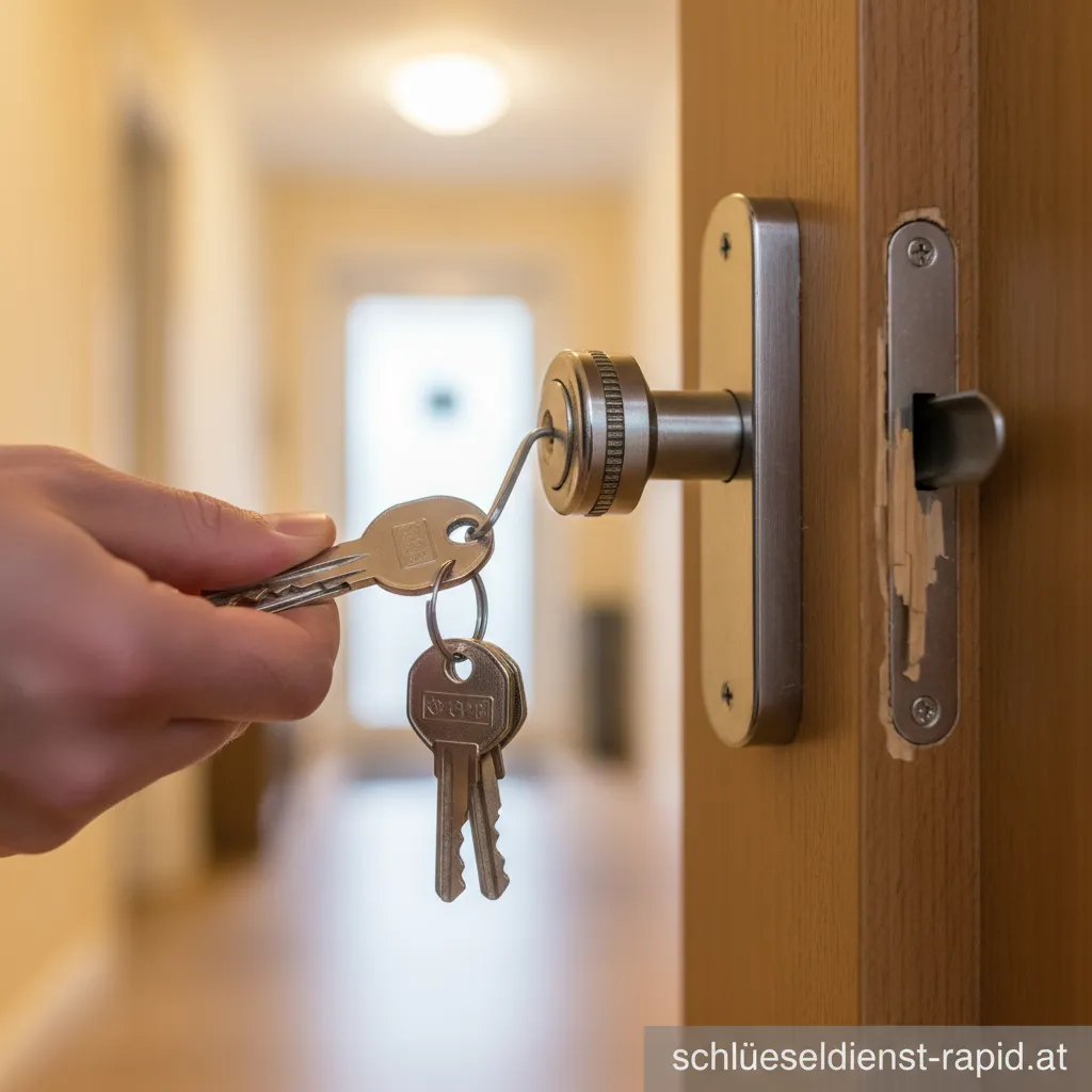 Schlüsseldienst Hart im Einsatz an einer zugefallenen Tür