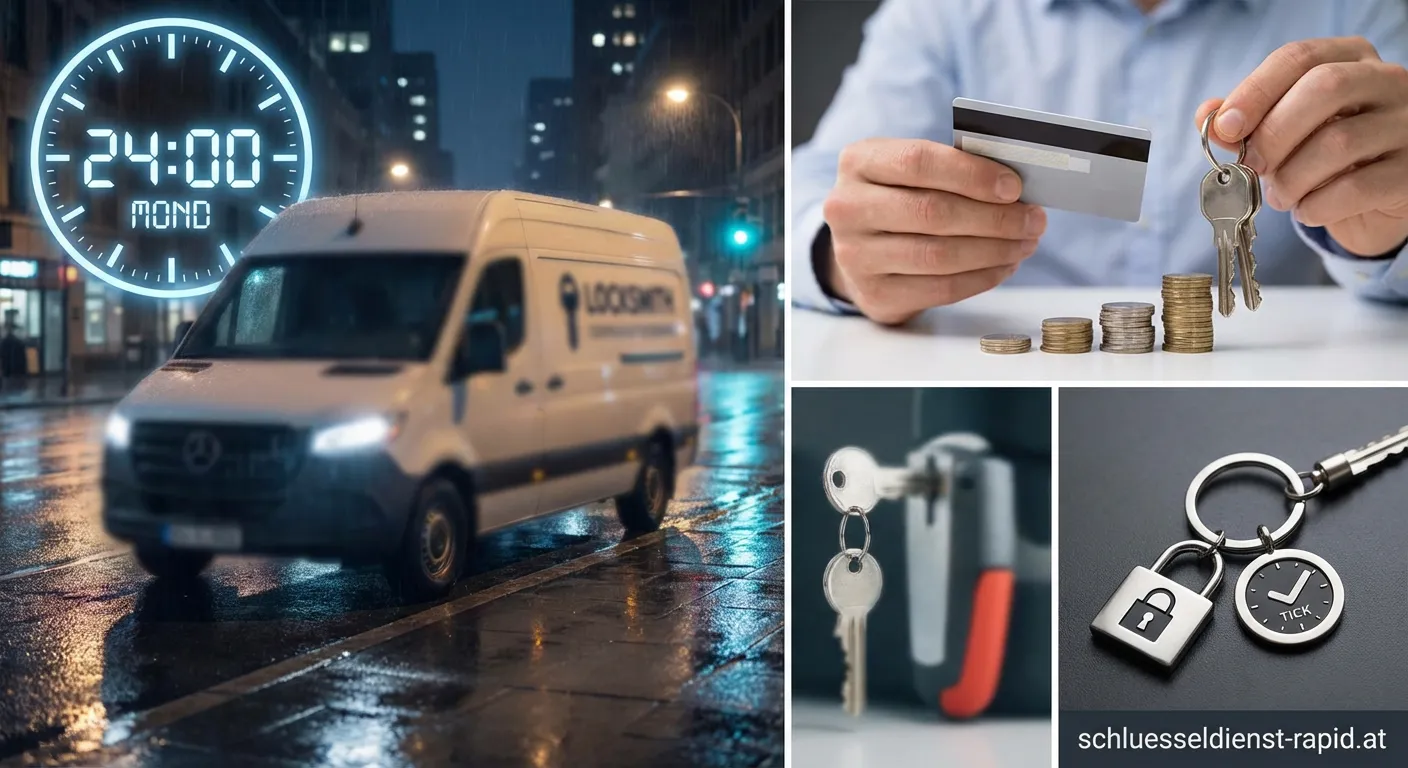 Schlüsseldienst Techniker bei der professionellen Türöffnung mit Spezialwerkzeug