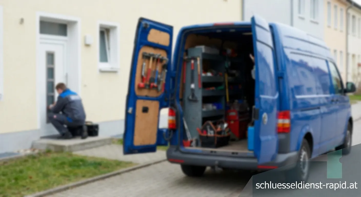 Schlüsseldienst Seidemann Mitarbeiter öffnet professionell eine Haustür