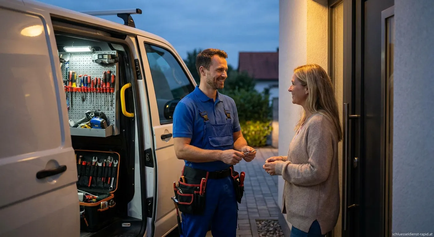SDS Schlüsseldienst Mitarbeiter bei professioneller Türöffnung